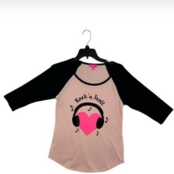 Betsey Johnson x trolls Pink and Black Tee - Picture 3 of 6
